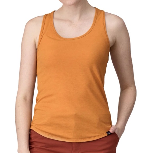 💎 Patagonia Sleeveless Capilene Baselayer Tank Top Orange - Picture 1 of 10